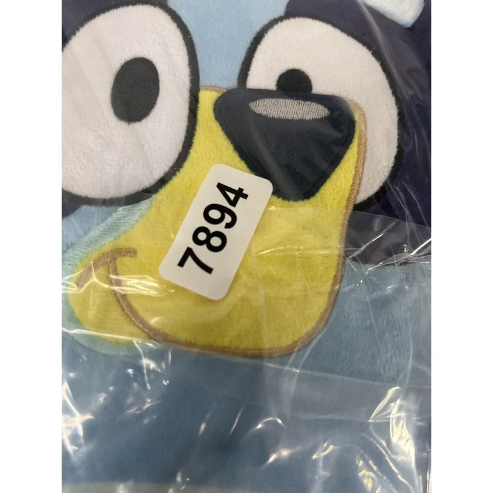 Bluey Plush Pillow Kids Blue Rectangle 12x10 Cloud Print Jay Franco Nursery